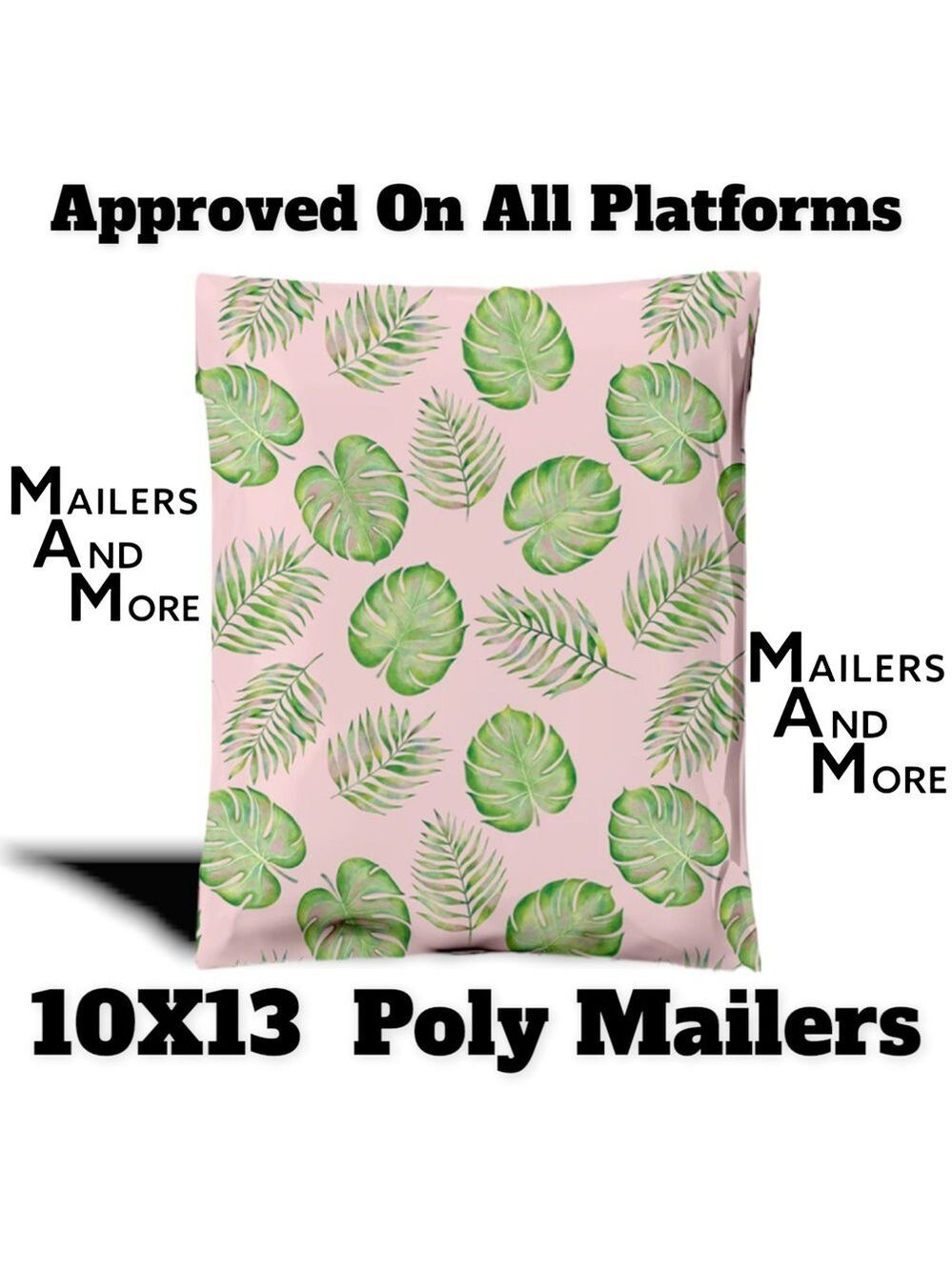 25 10X13 Poly Mailers Palm Leaves, Shipping Envelopes PRICE IS FIRM - Picture 11 of 16